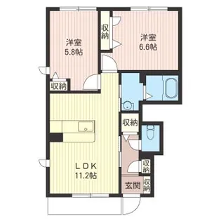 プレステージE棟【1階】の間取り