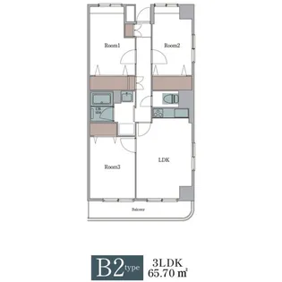 COCOWA葛西【6階】の間取り