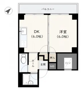 第二平井ビル【4階】の間取り
