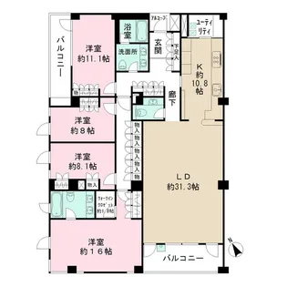 上原ガーデンズ【2階】の間取り