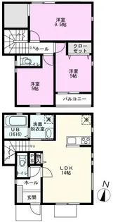 カーサ・プランツ A棟【1階】の間取り
