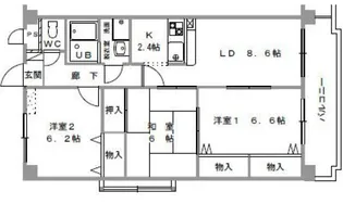 ソシアヒルズ【1階】の間取り