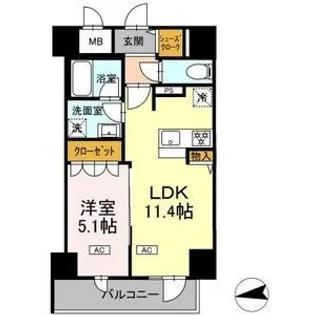 IS二十人町【2階】の間取り
