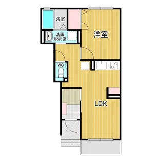 1LDKの間取り画像