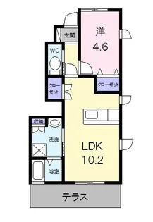 カーサ・ジュラーレII【1階】の間取り