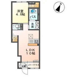 1LDKの間取り画像