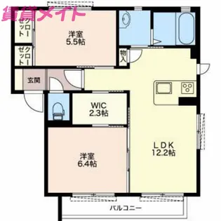 ベル・クール C棟【2階】の間取り