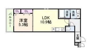 1LDKの間取り画像