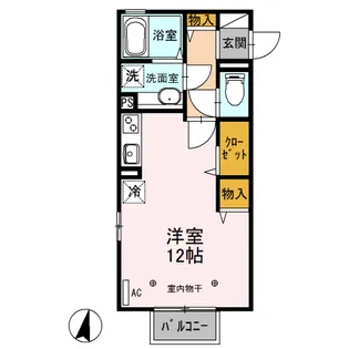 オー・ピュールA【2階】の間取り