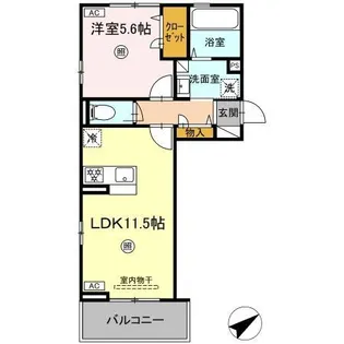 WM新八代B【2階】の間取り