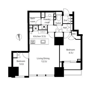 シティタワーズ豊洲ザツイン ノースタワー【40階】の間取り
