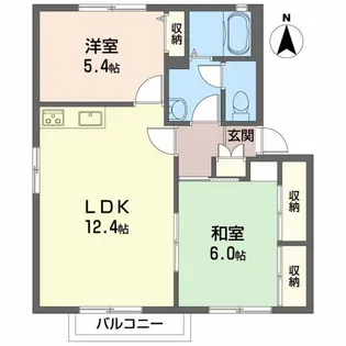 アークヒルズ中村 B棟【2階】の間取り