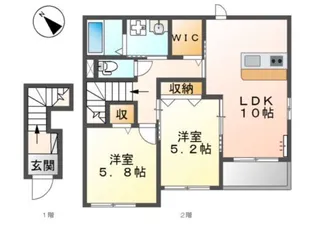 埼玉県久喜市吉羽5【アパート】の間取り