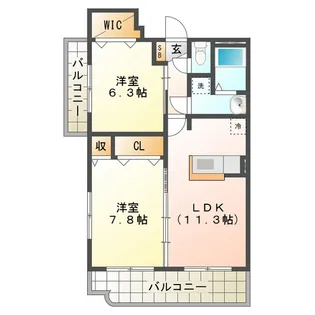 サン・シャイン【1階】の間取り