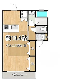 仮称)住吉町3丁目アパート【2階】の間取り