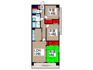 プリムヴェ-ル戸田壱番館【6階】の間取り