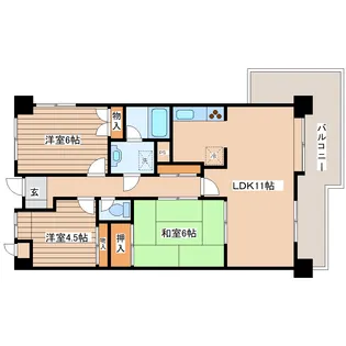 リバーフィールド【3階】の間取り