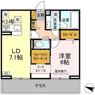リシェスみのり台 A・B・C C棟【1階】の間取り