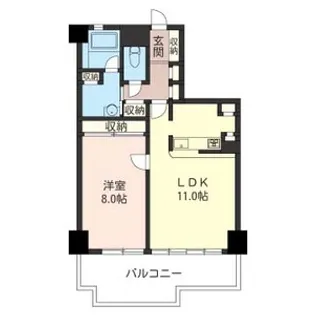 ラフィーヌ桜新町【6階】の間取り