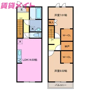 三重県四日市市住吉町【一戸建】の間取り