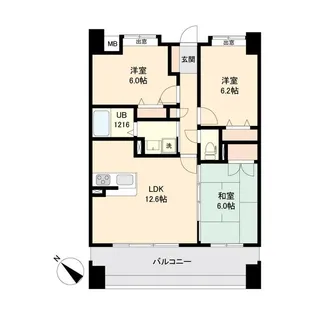宮城県仙台市太白区長町1【マンション】の間取り