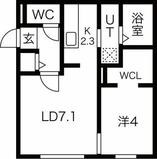 北海道札幌市白石区栄通17【マンション】の間取り