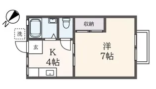 ハイツファミリエ【1階】の間取り