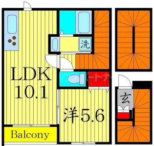 サダルスウド【3階】の間取り