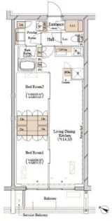 ブランシエスタ目黒中央町【4階】の間取り
