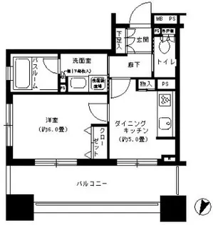 パークキューブ市ヶ谷【7階】の間取り