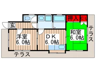 ツイン丸山【1階】の間取り