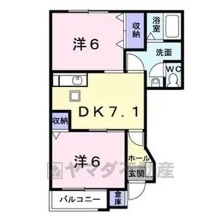 パルテールD【1階】の間取り