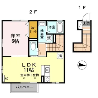 高知県高知市朝倉本町2【アパート】の間取り