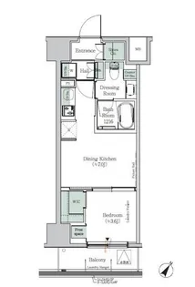 ONE ROOF RESIDENCE KIBA EAST【9階】の間取り