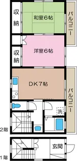 久貝アパート【2階】の間取り