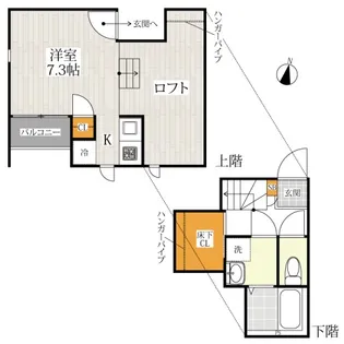 熊本県熊本市中央区琴平2【アパート】の間取り