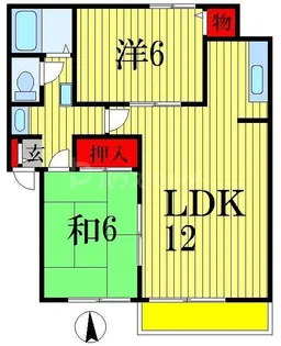 千葉県市川市南大野2【アパート】の間取り