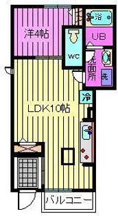 チェリーヒルII【1階】の間取り