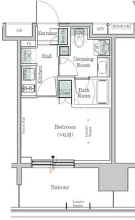 ONE ROOF RESIDENCE TAMACHI【5階】の間取り