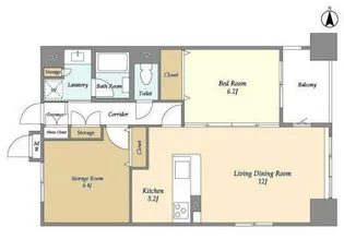 レクセルマンション上野松が谷【6階】の間取り