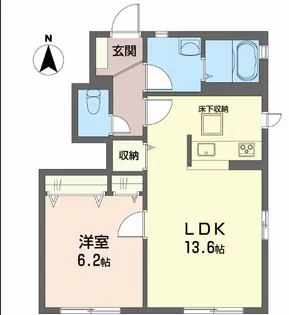 ハイネス国府【1階】の間取り