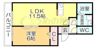 ハウスフリーデIII【3階】の間取り