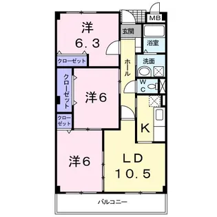ベルブリーズ【2階】の間取り