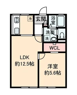 シティハイム エスポワールA【1階】の間取り