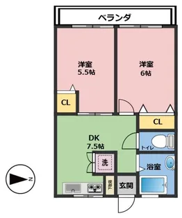 第1幸栄マンション【3階】の間取り