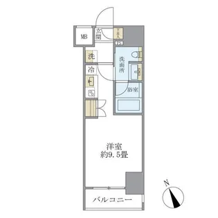 東京都港区新橋4【マンション】の間取り