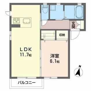 ジュネス キョウワ【2階】の間取り