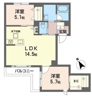 メゾン・クレール【1階】の間取り