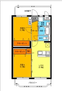 ユーミー竹田【1階】の間取り