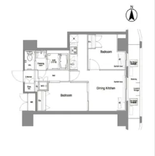 コンフォリア西蒲田【14階】の間取り